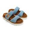 Two strap sandal light denim