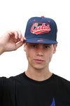 City of Chicago Baseball Cap - Blue 6-Panel Flat Brim Snapback | Embroidered