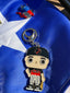 HeadzFlex Ponce Boy Keychain – Puerto Rico Alloy Pin with Crystals | Ponce Baseball Fan Gift