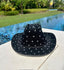 Black Rhinestone Cowboy Hat – Sparkling Western Festival Hat for Women & Men