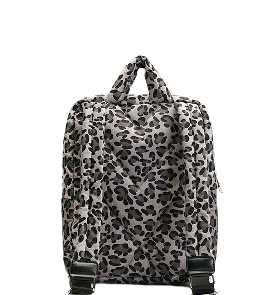 Back Pack Leopard Grey Wild | Flufie