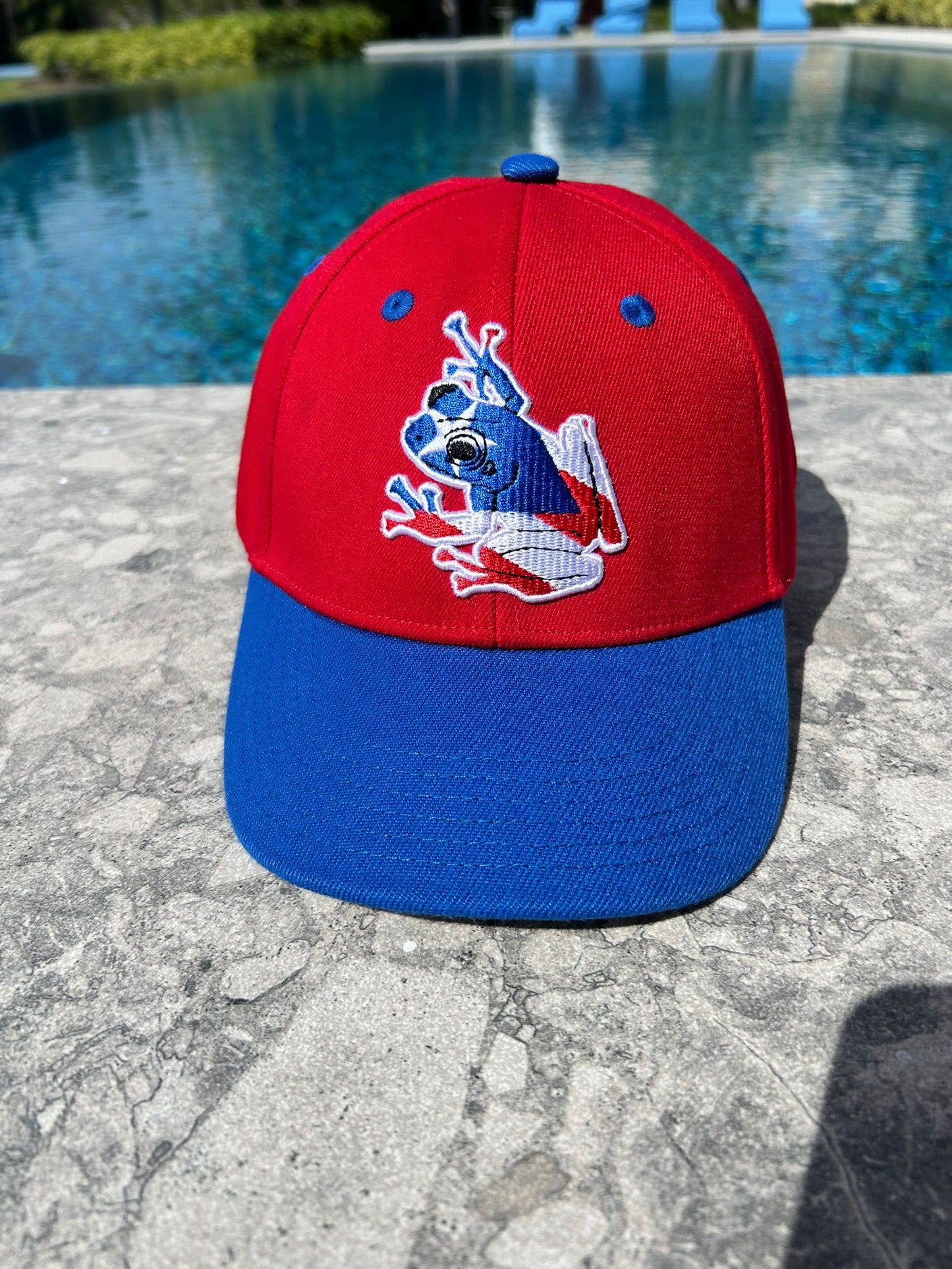 Red Blue Coquí Flag Cap – Puerto Rico Inspired Hat