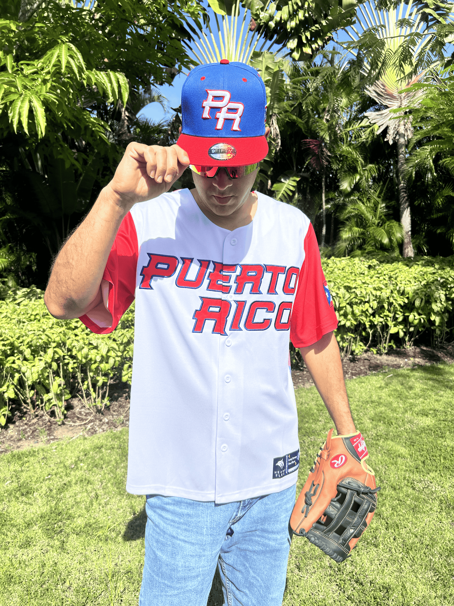 Puerto Rico Baseball Jersey –#12  Edition Embroidered Baseball Tee
