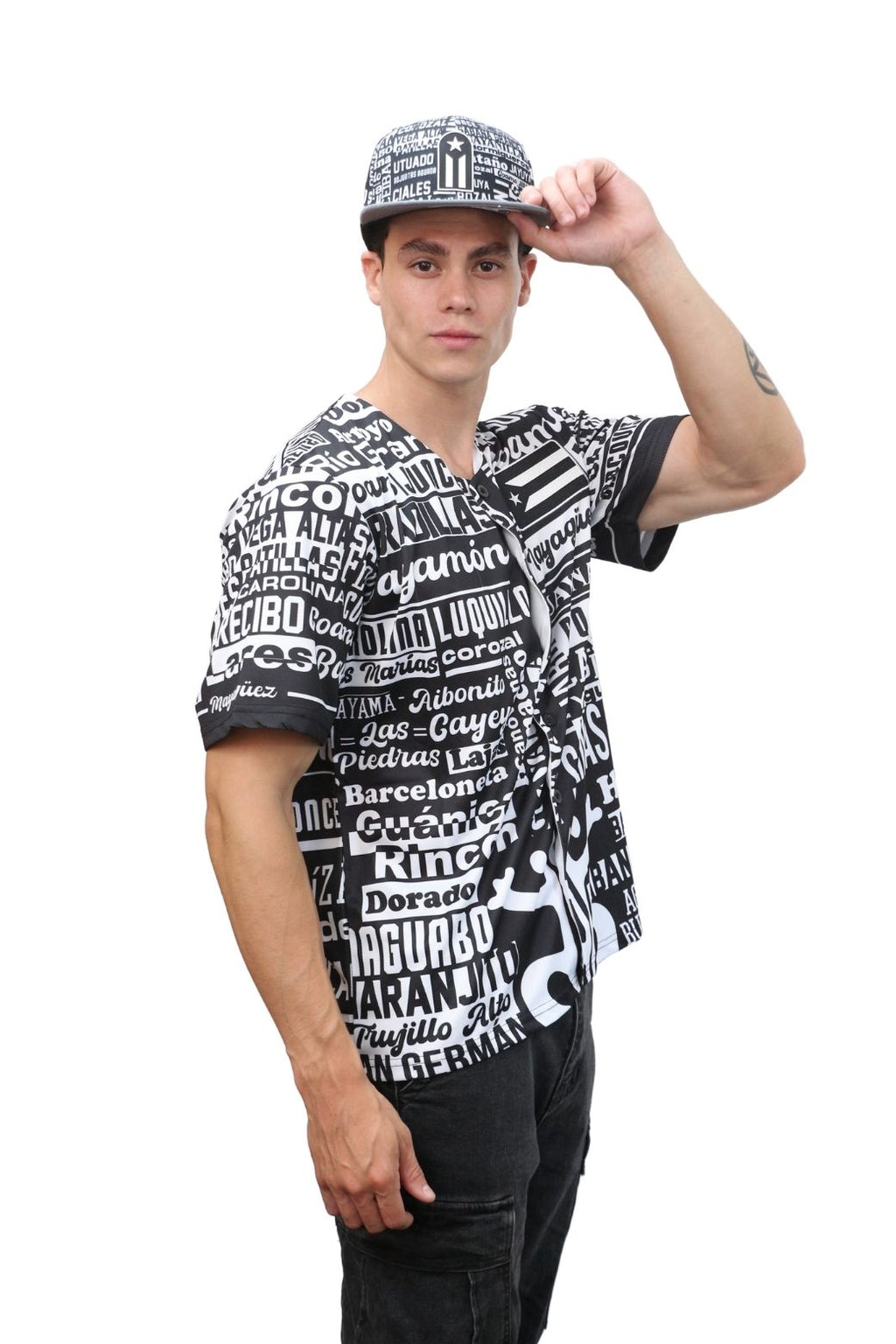 Puerto Rico Black Baseball Jersey | 78 Towns Puerto Rican Shirt | Unisex