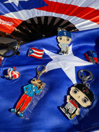 HeadzFlex Ponce Boy Keychain – Puerto Rico Alloy Pin with Crystals | Ponce Baseball Fan Gift