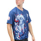 Baseball jersey #99 All Rise | Blue Short Sleeve V-neck NY Embroidery |outh-Adult