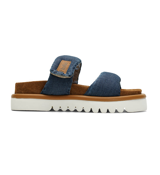 Two strap sandal dark denim