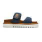 Two strap sandal dark denim