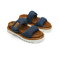 Two strap sandal dark denim