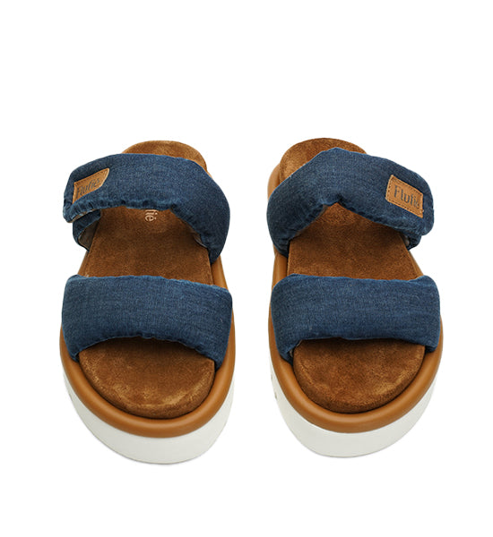 Two strap sandal dark denim