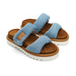 Two strap sandal light denim
