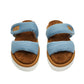Two strap sandal light denim