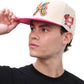 City of Atlanta Baseball Cap - Beige with Red Flatbill | Embroidery & Iconic Eagle Symbol