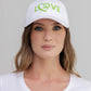 LOVE4 Embroidered Tennis Hat – Cotton Twill Tennis Hat with UV Protection, Curved Brim, Adjustable Strap