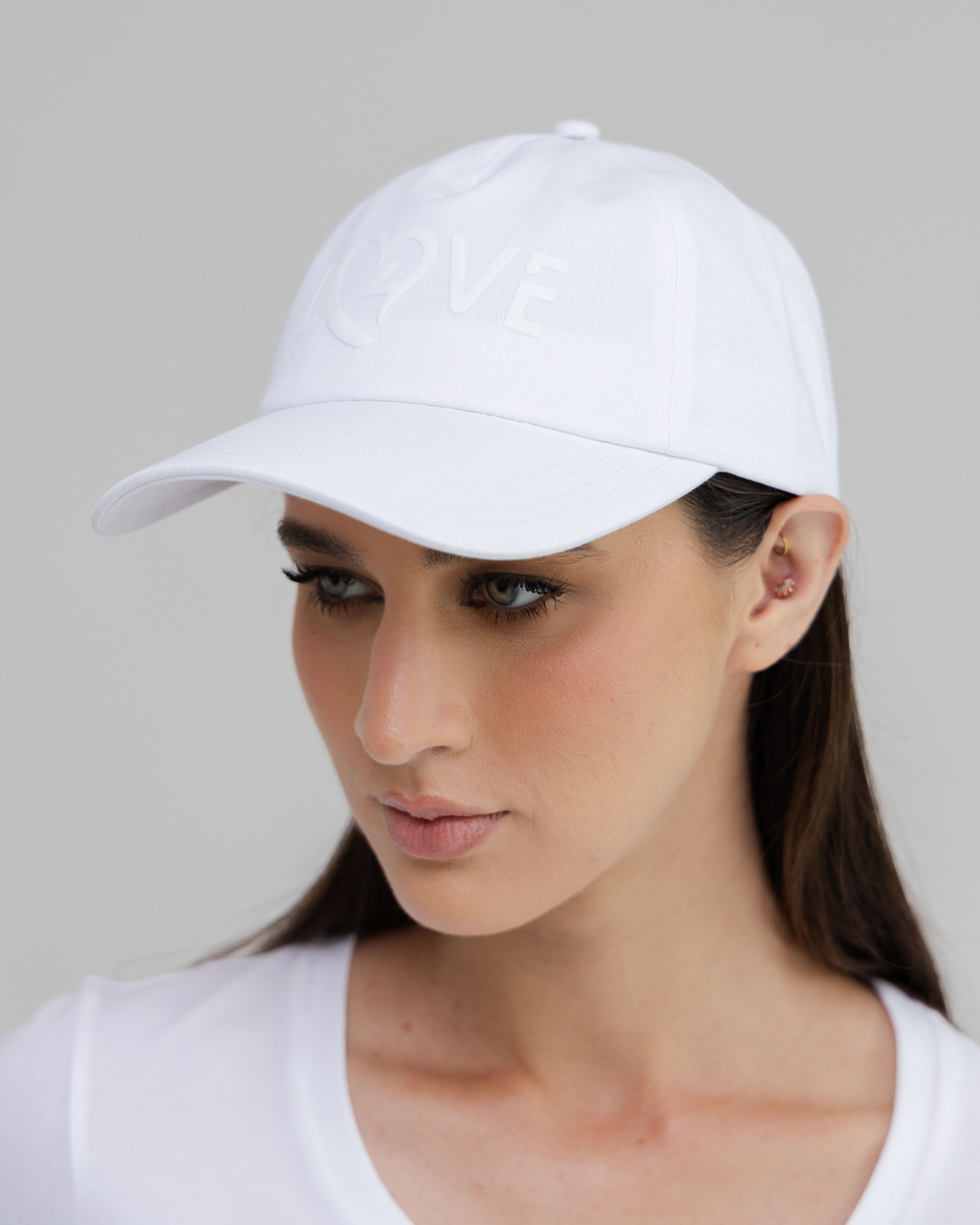LOVE4 Embroidered Tennis Hat – Cotton Twill Tennis Hat with UV Protection, Curved Brim, Adjustable Strap