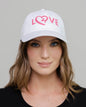 LOVE4 Embroidered Tennis Hat – Cotton Twill Tennis Hat with UV Protection, Curved Brim, Adjustable Strap