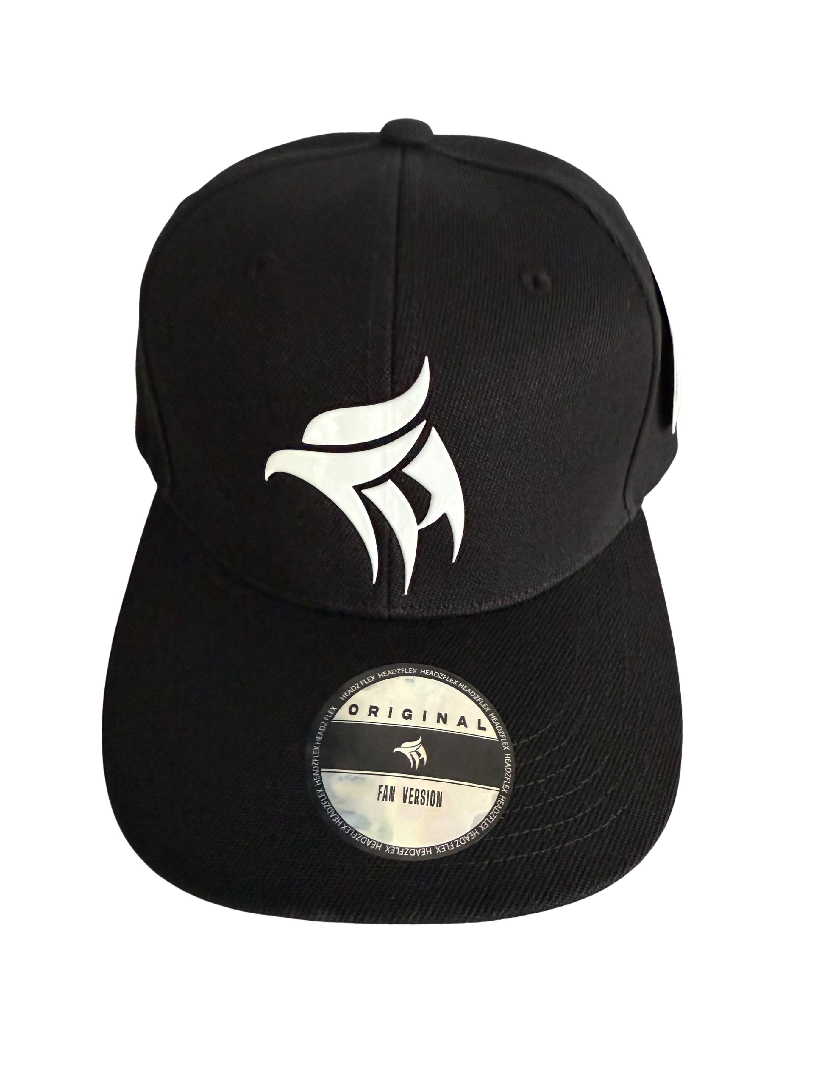 Black Curved-Brim Snapback Hat | Adjustable Cap