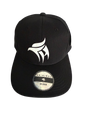 Black Curved-Brim Snapback Hat | Adjustable Hat