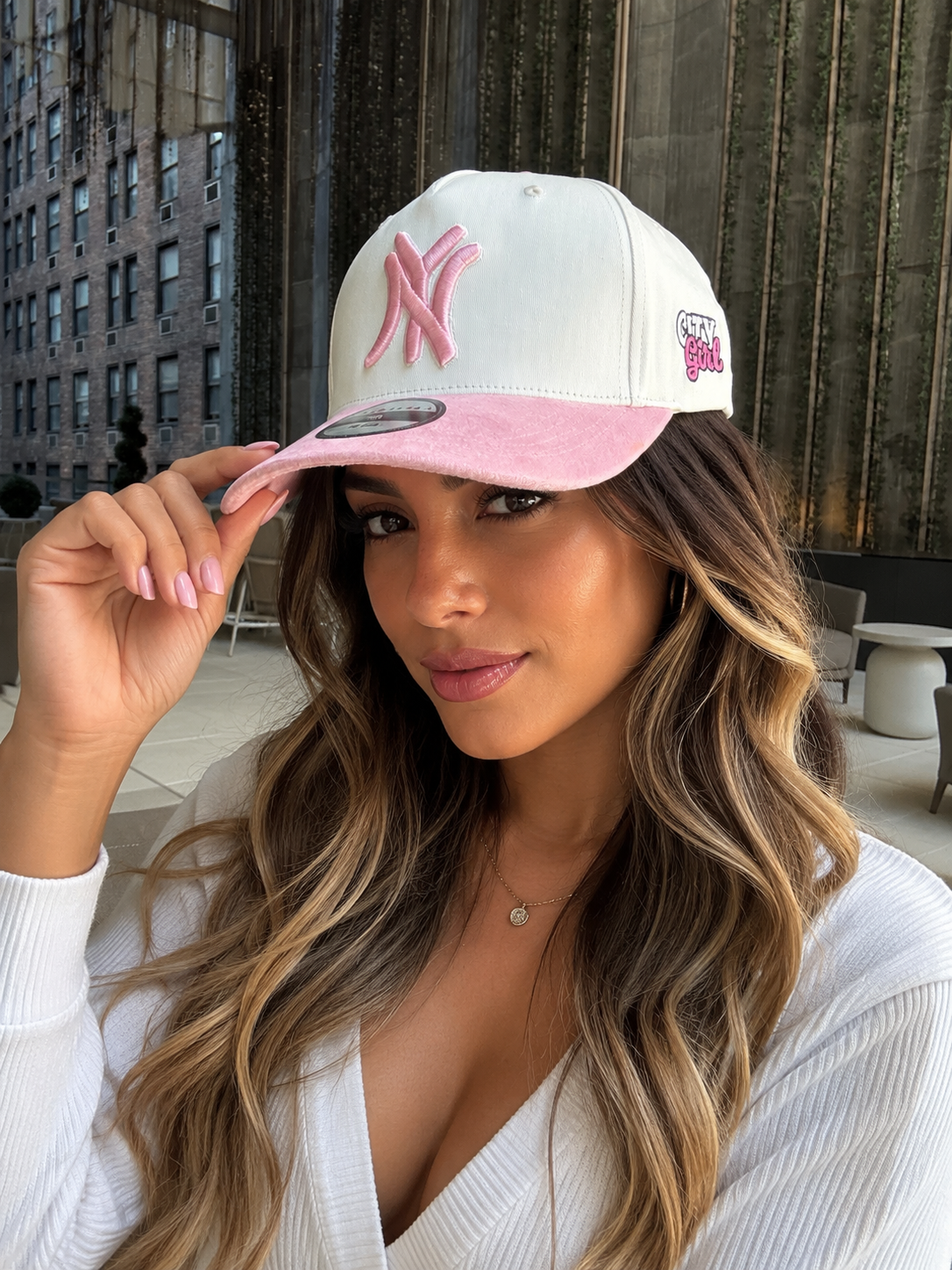City Girl NY Snapback Hat – Velvet Curved Brim Streetwear Cap