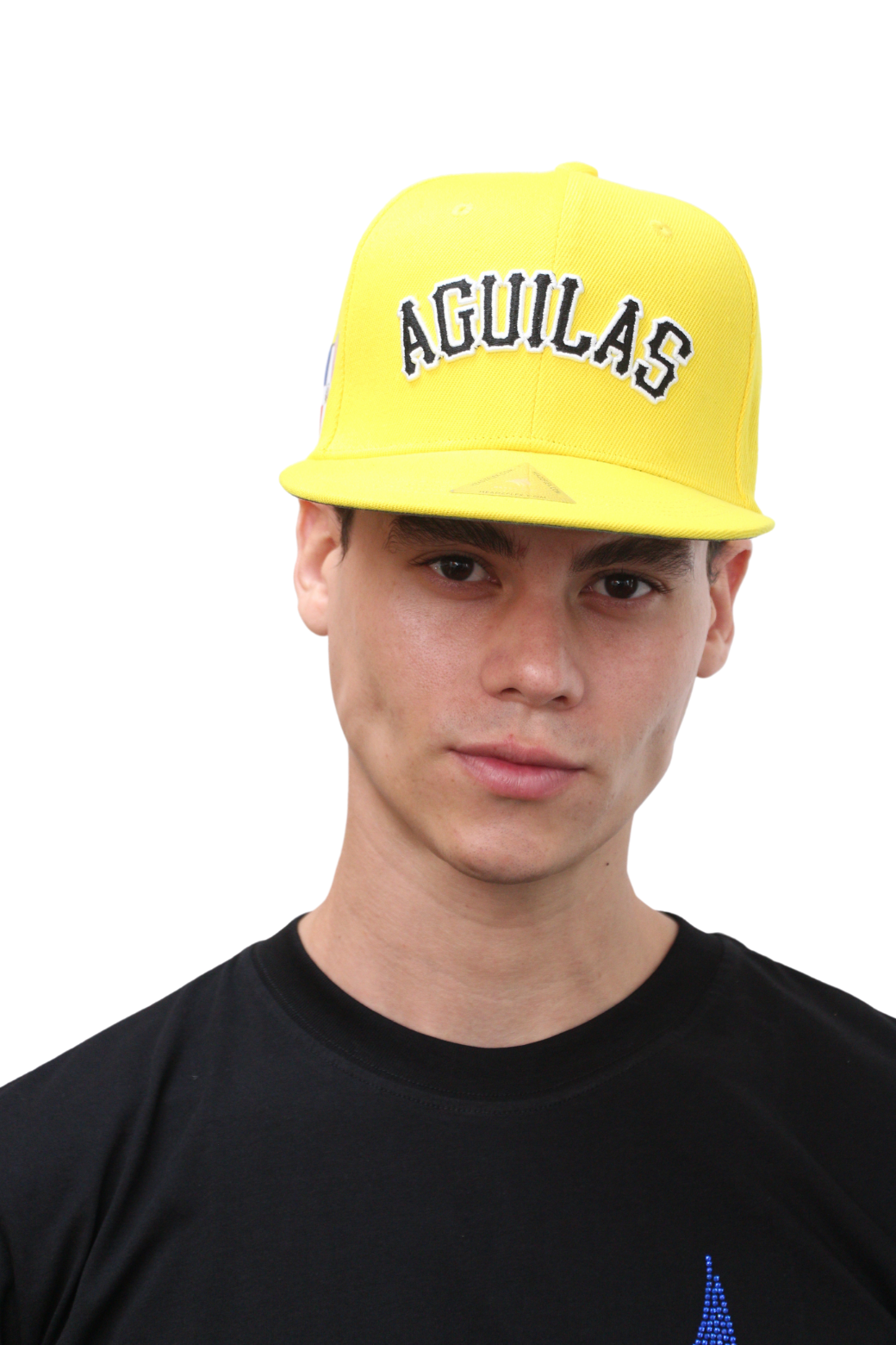 Front view of Águilas Cibaeñas yellow snapback cap

