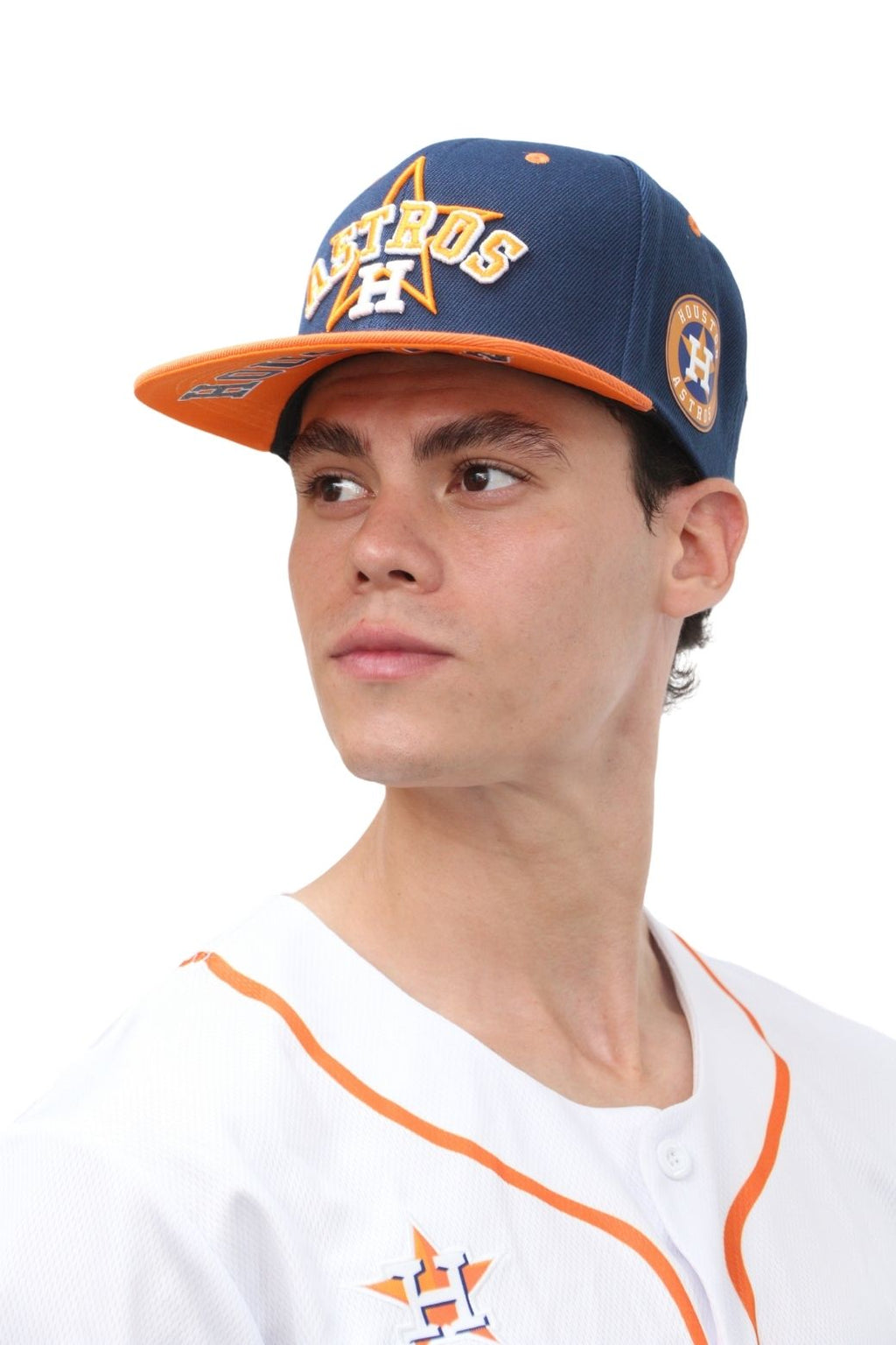 High crown structured cap in Houston team colors

