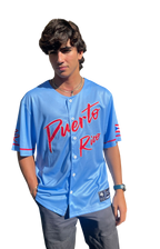 Puerto Rico Sky Blue V26  Embroidered Baseball Jersey