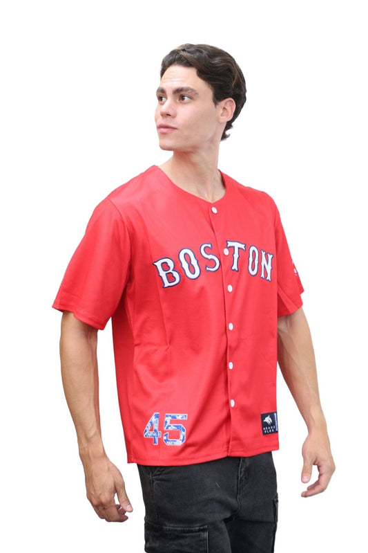 City of Boston #45 Baseball Jersey for Adults Unisex - Embroidered Unisex