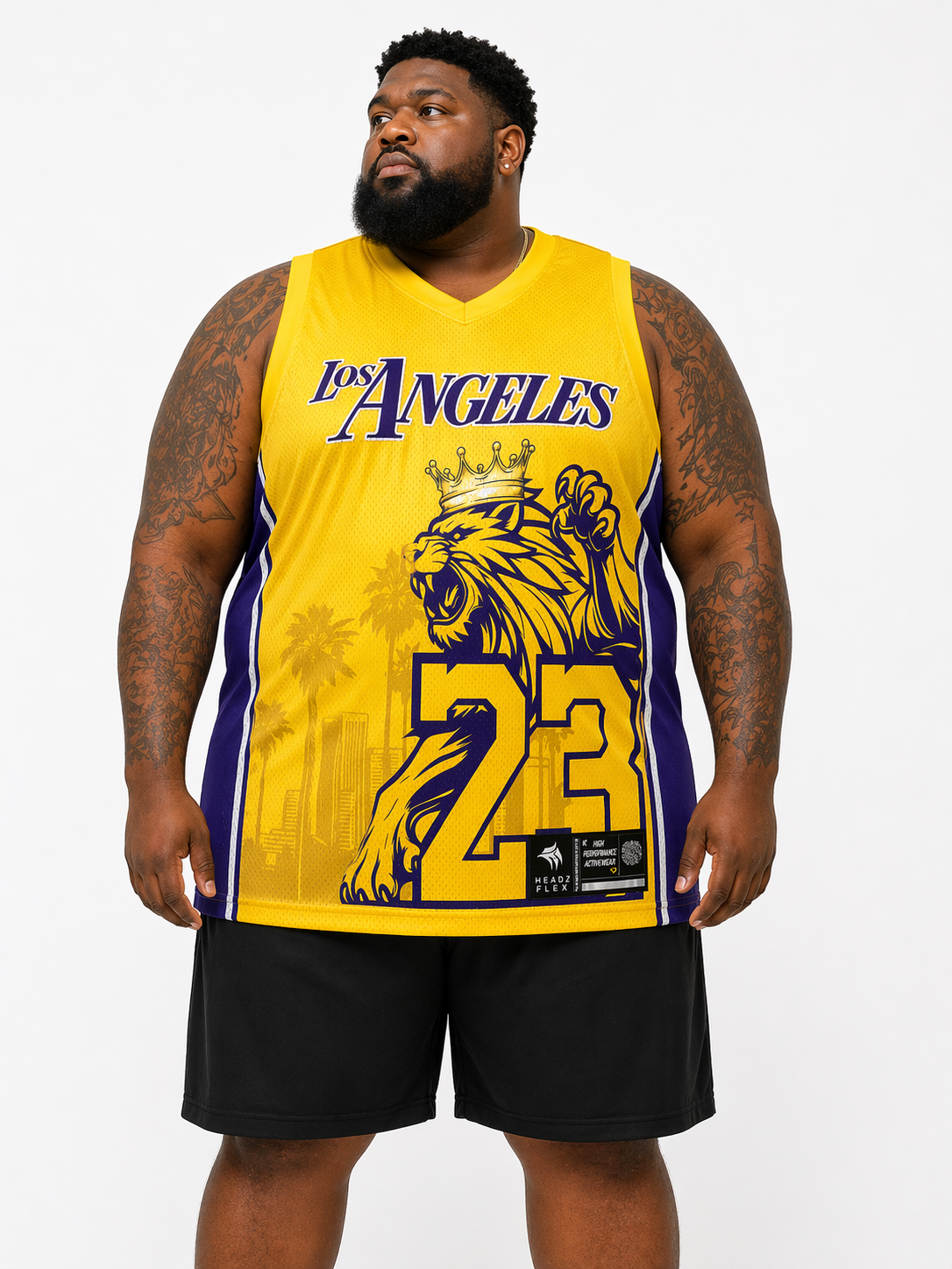 Los Angeles Jersey Yellow Mesh Baseball Jersey Sleeveless #23 Secondary image