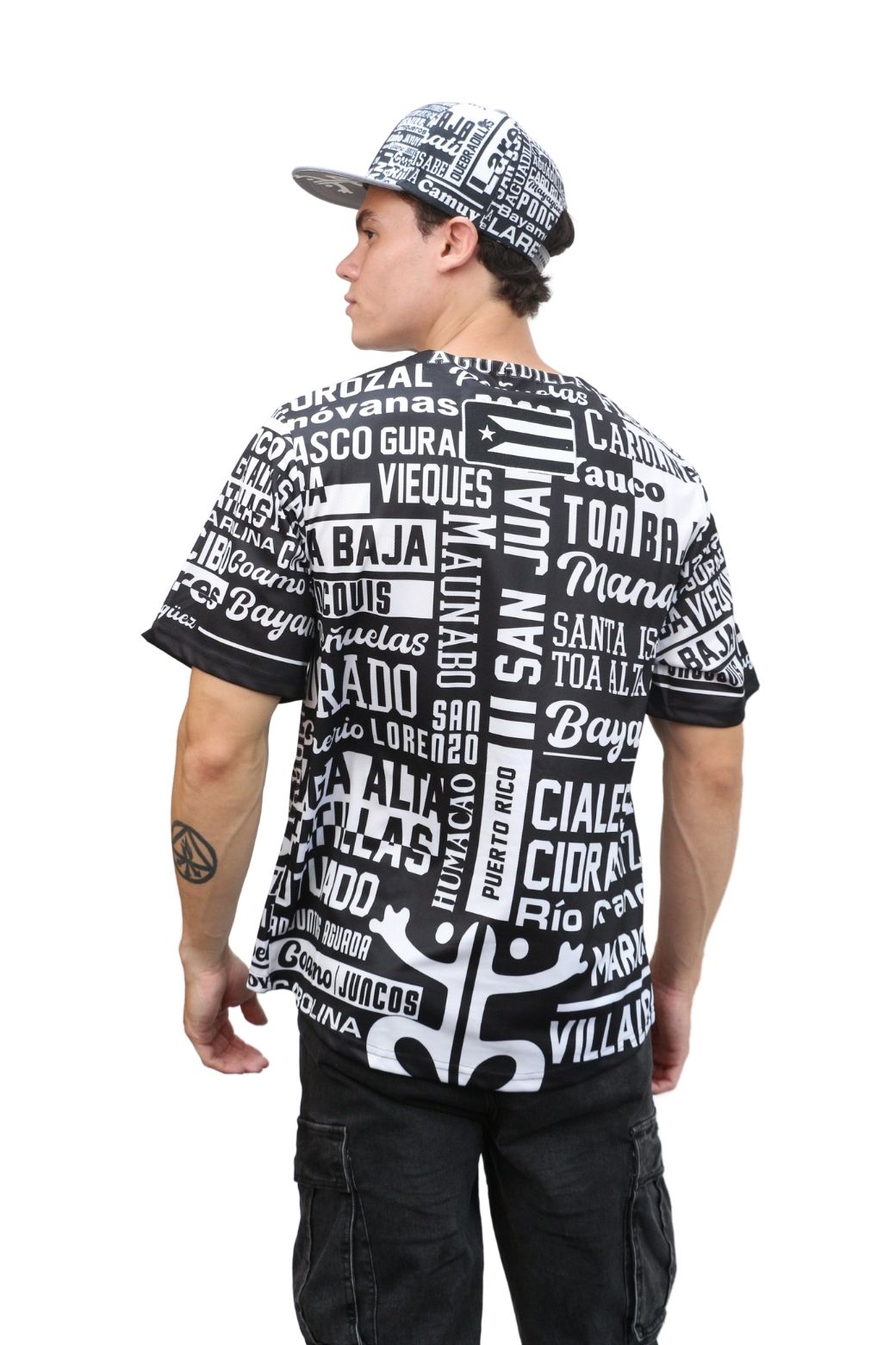 Puerto Rico Black Baseball Jersey | 78 Towns Puerto Rican Shirt | Unisex