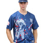 Baseball jersey #99 All Rise | Blue Short Sleeve V-neck NY Embroidery |outh-Adult