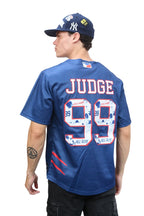 Baseball jersey #99 All Rise | Blue Short Sleeve V-neck NY Embroidery |outh-Adult