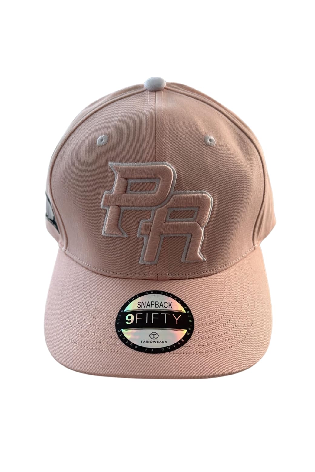Puerto Rico Hat -Pink PR 5D Embroidered Snapback with Patches | Adjustable Flat Brim Hat Main image