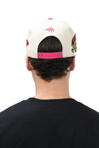 City of Atlanta Baseball Cap - Beige with Red Flatbill | Embroidery & Iconic Eagle Symbol