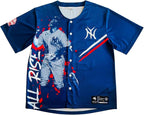 New York #99 Dark Blue Baseball Jersey Kids