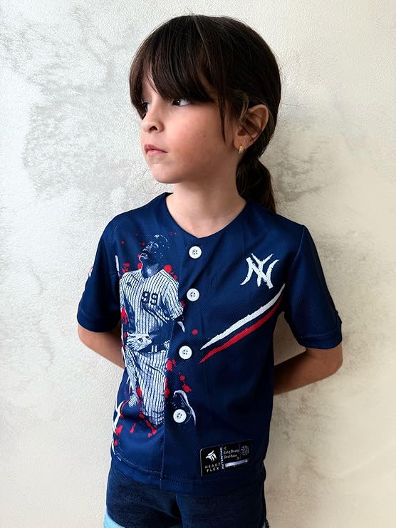 New York #99 Dark Blue Baseball Jersey Kids
