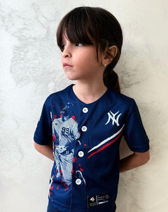 NY Five Boroughs Legacy Blue Baseball Jersey – Kids