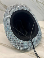 Black Rhinestone Cowboy Hat – Sparkling Western Festival Hat for Women & Men