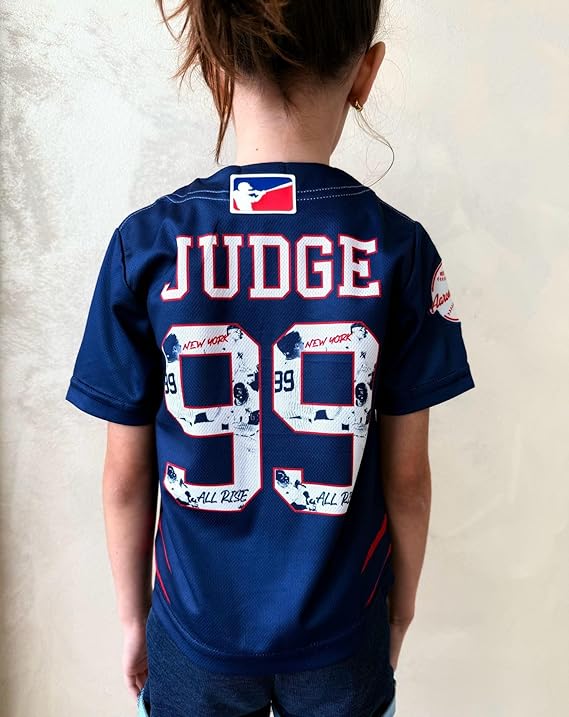 New York #99 Dark Blue Baseball Jersey Kids