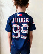 New York #99 Dark Blue Baseball Jersey Kids