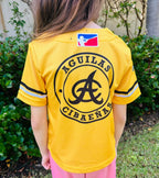 Aguilas Yellow Dominican Republic Baseball Jersey for kids