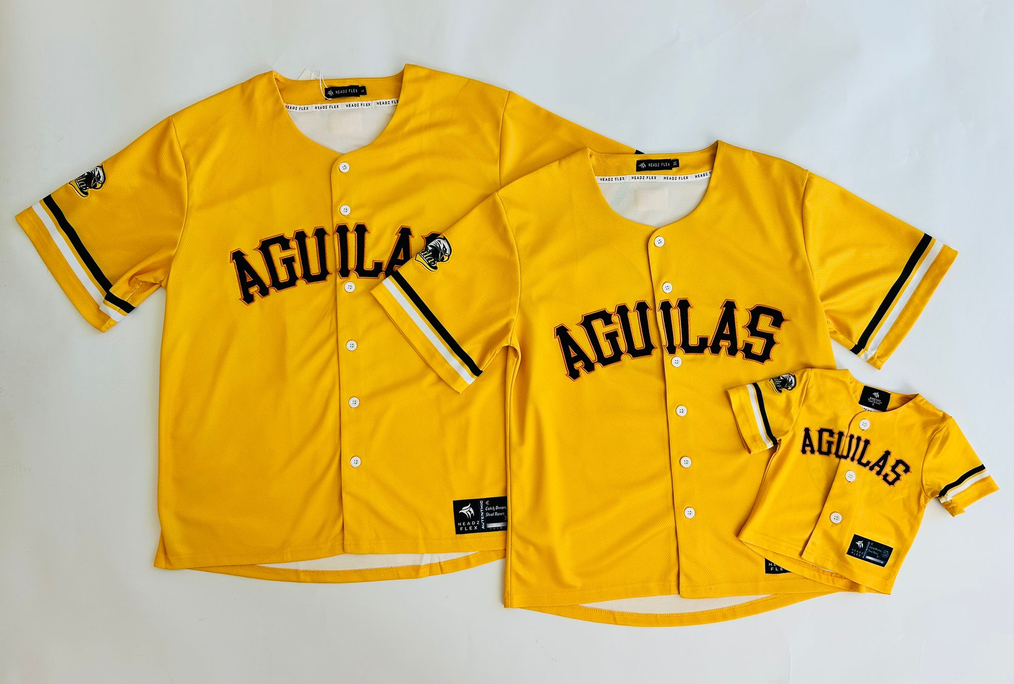 Aguilas Yellow Dominican Republic Baseball Jersey for kids