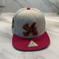 City of Atlanta Baseball Cap - Beige with Red Flatbill | Embroidery & Iconic Eagle Symbol