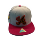 City of Atlanta Baseball Cap - Beige with Red Flatbill | Embroidery & Iconic Eagle Symbol