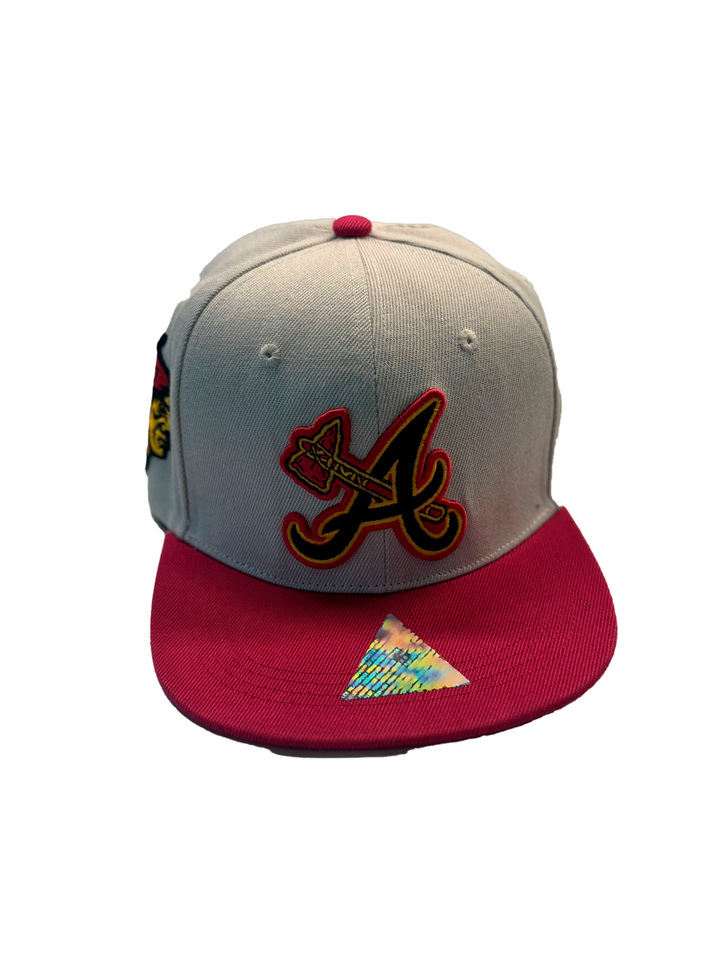 City of Atlanta Baseball Cap - Beige with Red Flatbill | Embroidery & Iconic Eagle Symbol