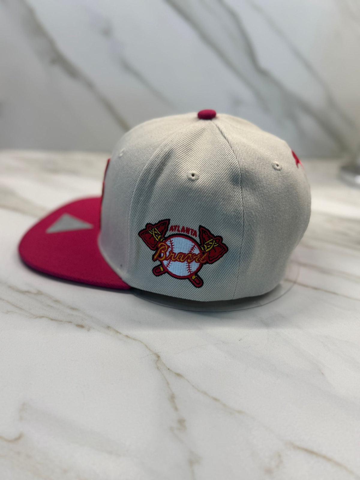 Peachtree Heritage A Embroidered Snapback – Beige/Red