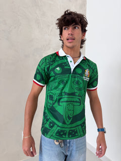 Mexico Aztec Retro Soccer Jersey – Green Heritage Streetwear