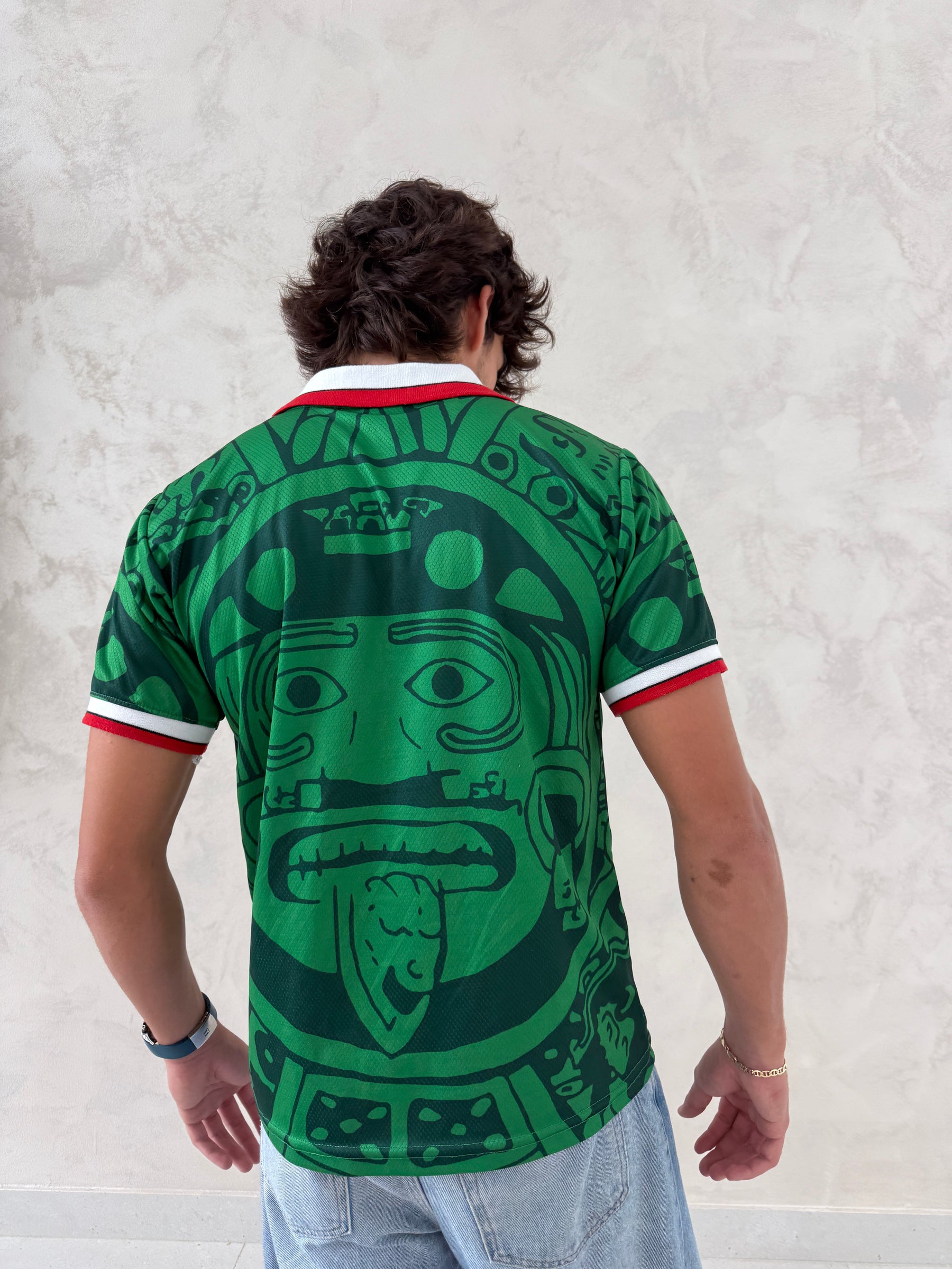 Mexico Aztec Retro Soccer Jersey – Green Heritage Streetwear