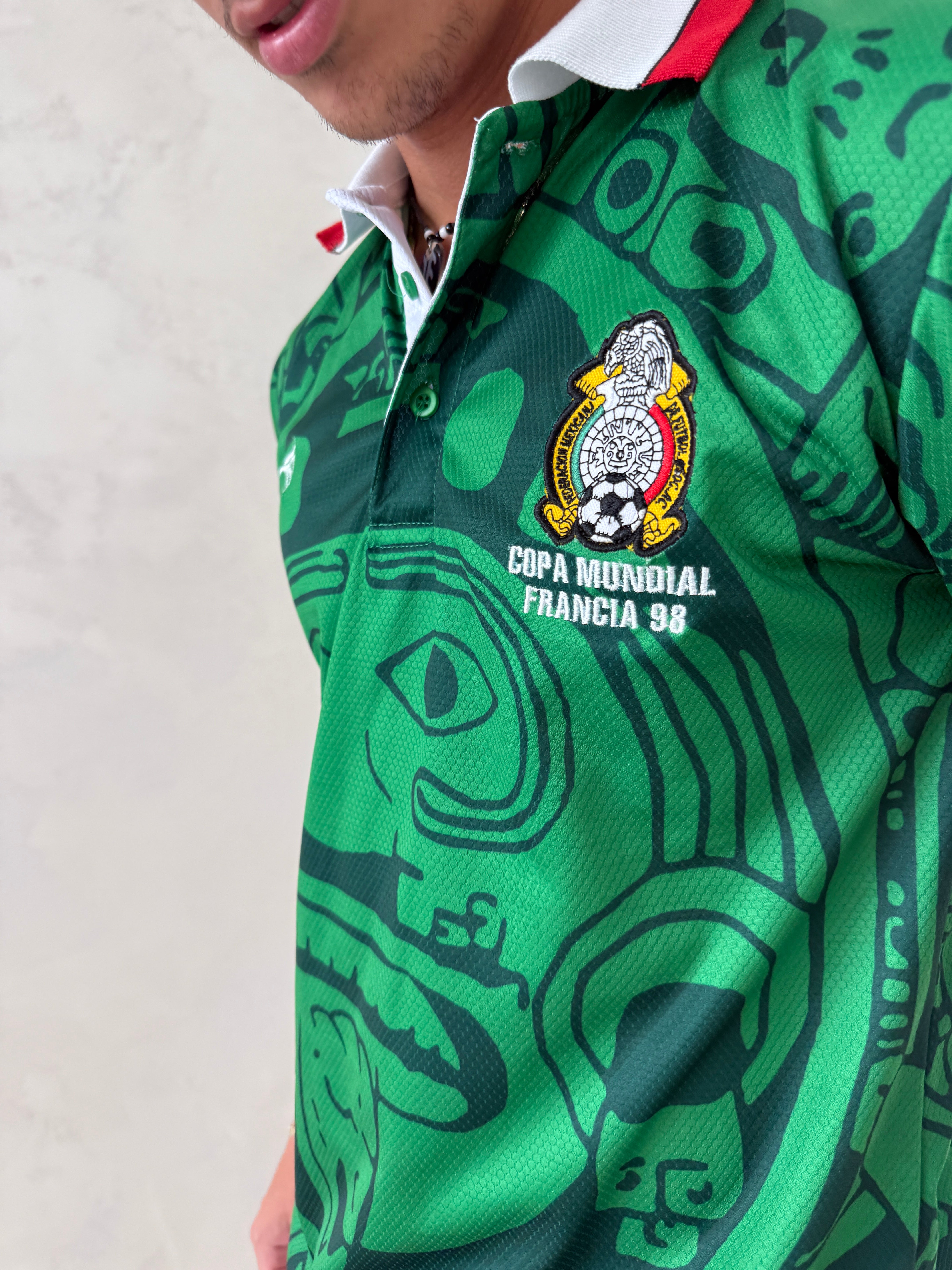 Azteca Legacy 98 Green Mexico Retro Jersey Secondary image