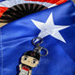 HeadzFlex Ponce Boy Keychain – Puerto Rico Alloy Pin with Crystals | Ponce Baseball Fan Gift