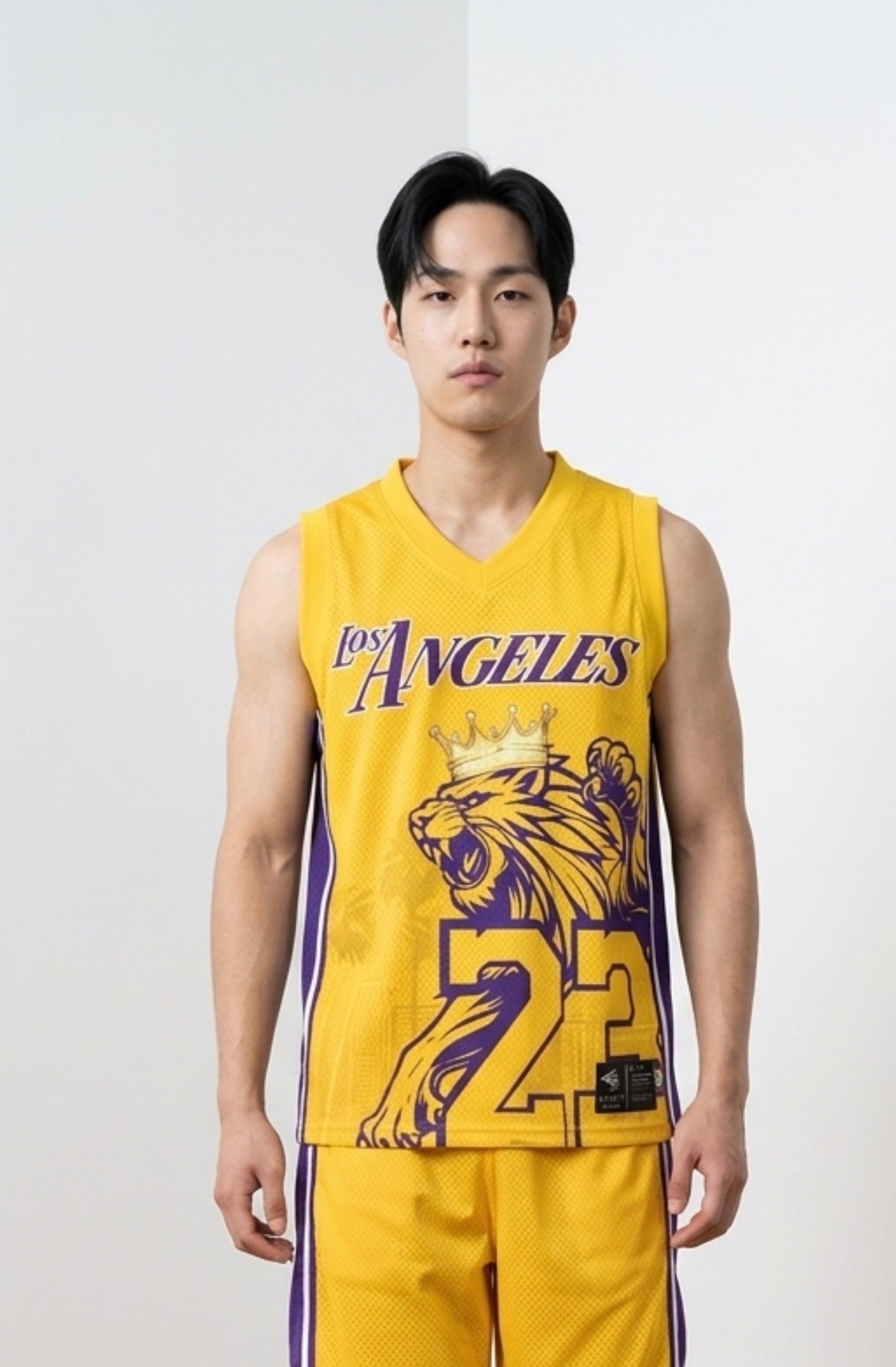 Los Angeles Jersey Yellow Mesh Baseball Jersey Sleeveless #23 Main image